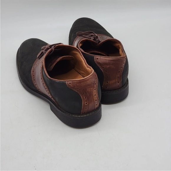 JOHNSTON & Murphy Mens Black 20-1635 XC4 Sheepskin Waterproof Oxford Shoes 9.5